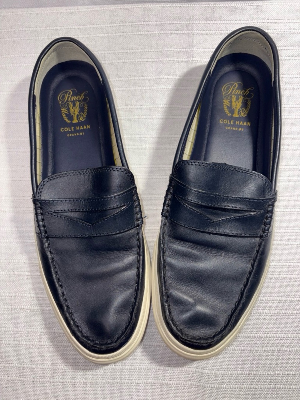 Cole Haan Pinch Lobster Penny Loafers Navy Leather Sneaker 10.5